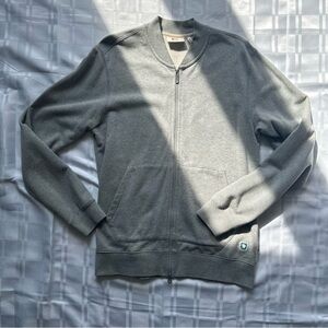 Fajall Raven Light Grey Front Zip Greenland Cotton Cardigan